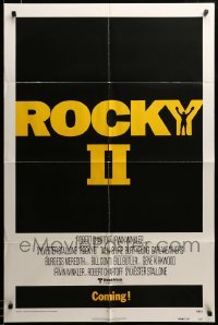 2z892 ROCKY II advance 1sh '79 Sylvester Stallone & Carl Weathers, boxing sequel, undated design!