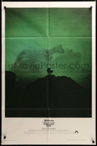 2z178 ROSEMARY'S BABY 1sh '68 Roman Polanski, Mia Farrow, creepy baby carriage horror image!