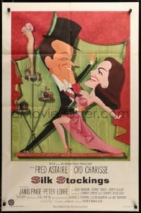 2z986 SILK STOCKINGS 1sh '57 art of Fred Astaire & Cyd Charisse by Jacques Kapralik!