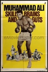2z897 SKILL BRAINS & GUTS 1sh '75 best image of Muhammad Ali in boxing trunks & gloves raised!