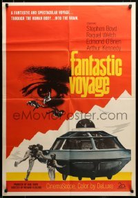 2z126 FANTASTIC VOYAGE 26x38 special '66 different image of ship & explorers by eye!