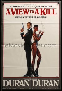 2z652 VIEW TO A KILL 24x36 movie soundtrack poster '85 art of Roger Moore & Grace Jones by Goozee!