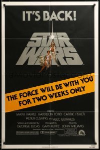 2z487 STAR WARS NSS style 1sh R81 George Lucas, the Force will be with you for two weeks only!