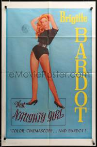 2z253 THAT NAUGHTY GIRL 1sh R61 wonderful full-length image of sexiest Brigitte Bardot!