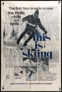 2z899 THIS IS SKIING 1sh '69 Warren iller documentary, cool images of skiers!