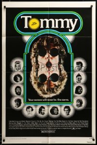 2z989 TOMMY 1sh '75 The Who, Roger Daltrey, rock & roll, cool mirror image!