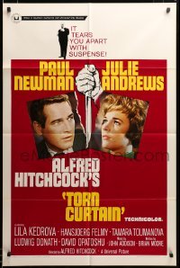 2z055 TORN CURTAIN 1sh '66 Paul Newman, Julie Andrews, Hitchcock tears you apart with suspense!
