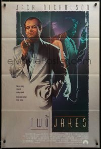2z844 TWO JAKES 1sh '90 cool full-length art of smoking Jack Nicholson by Rodriguez!