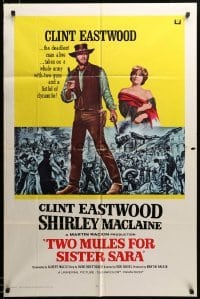 2z818 TWO MULES FOR SISTER SARA int'l 1sh '70 art of gunslinger Clint Eastwood & Shirley MacLaine!
