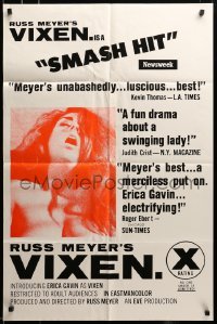 2z320 VIXEN reviews 25x38 1sh '68 Russ Meyer's unabashedly luscious best, electrifying Erica Gavin!