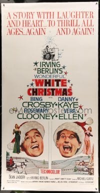 3a045 WHITE CHRISTMAS linen 3sh R61 Bing Crosby, Danny Kaye, Clooney, Vera-Ellen, musical classic!