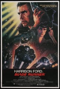 3a203 BLADE RUNNER linen studio style 1sh '82 Ridley Scott classic, art of Harrison Ford by Alvin!