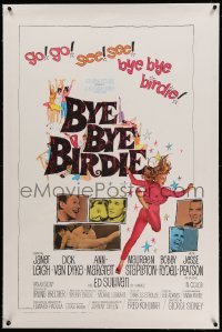 3a211 BYE BYE BIRDIE linen int'l 1sh '63 cool artwork of sexy Ann-Margret dancing, Dick Van Dyke!