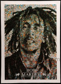 3a465 BOB MARLEY linen 15x21 Chilean commercial poster '90s mosiac of the Jamaican reggae legend!
