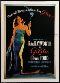 3a472 GILDA linen 15x21 Chilean commercial poster '00s classic sexy Rita Hayworth in sheath dress!