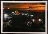 3a478 HOLLYWOOD LEGENDS linen 15x21 Chilean commercial poster '90s pulled over by cops!