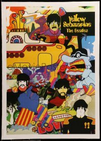 3a490 YELLOW SUBMARINE linen yellow style 15x21 Chilean commercial poster '00s art of The Beatles!