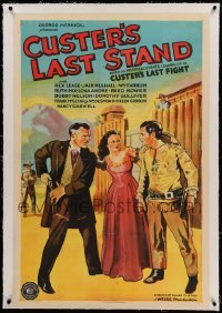 3a229 CUSTER'S LAST STAND linen 1sh '36 based on historical events leading up to the battle!