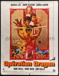 3a003 ENTER THE DRAGON linen French 1p '74 Bruce Lee kung fu classic that made him a legend!