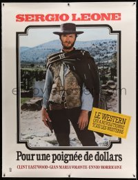 3a004 FISTFUL OF DOLLARS linen French 1p R80s Sergio Leone, full-length close up of Clint Eastwood!