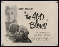 3a167 400 BLOWS linen 1/2sh '59 Francois Truffaut classic autobiography starring Jean-Pierre Leaud!