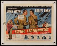 3a170 FLYING LEATHERNECKS linen style A 1/2sh '51 air-devils John Wayne & Robert Ryan, Howard Hughes