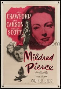 3a338 MILDRED PIERCE linen 1sh '45 Joan Crawford is the woman most men want, but shouldn't have!
