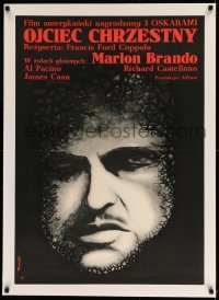 3a103 GODFATHER linen Polish 23x32 '73 Coppola classic, different art of Marlon Brando by Ruminski!