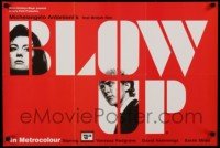 3b218 BLOW-UP 2-sided English '67 Antonioni, David Hemmings, Vanessa Redgrave!