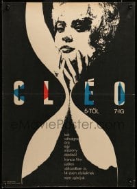 3b242 CLEO FROM 5 TO 7 Hungarian 16x22 '65 Agnes Varda's classic Cleo de 5 a 7, Marchand, rare!