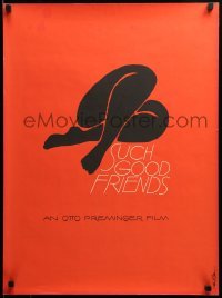3b022 SUCH GOOD FRIENDS 20x27 special silkscreen poster '84 Preminger, Saul Bass art of sexy legs!