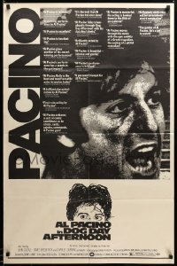 3c107 DOG DAY AFTERNOON reviews 1sh '75 Sidney Lumet bank robbery classic, image of angry Pacino!