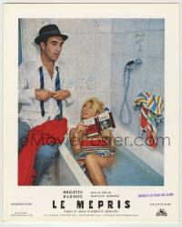 3c242 LE MEPRIS French LC '64 Jean-Luc Godard, sexy Brigitte Bardot in bath by Michel Piccoli!
