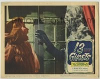 3c338 13 GHOSTS LC #2 '60 William Castle, great close up of monster approaching terrified girl!