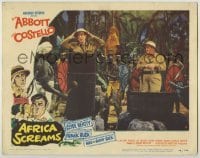 3c351 AFRICA SCREAMS LC #6 '49 Bud Abbott & Lou Costello about to be cooked by African cannibals!