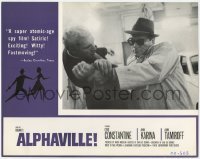 3c355 ALPHAVILLE LC '68 Jean-Luc Godard, close up of Eddie Constantine as Lemmy Caution fighting!