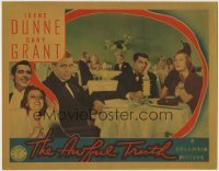 3c359 AWFUL TRUTH LC '37 Cary Grant & Ralph Bellamy are embarrassed by Irene Dunne at nightclub!