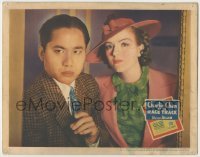 3c394 CHARLIE CHAN AT THE RACE TRACK LC '36 great close up of Keye Luke & pretty Helen Wood, rare!