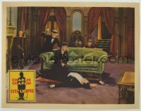 3c399 CITY LIGHTS LC '31 Charlie Chaplin on couch looking at man in floor is about to get whacked!