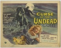 3c272 CURSE OF THE UNDEAD TC '59 Universal western horror, great graveyard art by Reynold Brown!