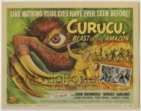 3c273 CURUCU, BEAST OF THE AMAZON TC '56 monster art by Reynold Brown, like you've never seen!