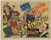 3c283 GAY DIVORCEE TC '34 Fred Astaire & Ginger Rogers are The King & Queen of Carioca, cool art!