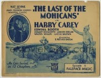 3c296 LAST OF THE MOHICANS chapter 11 TC '32 great art of Native American & fort, Paleface Magic!