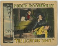 3c513 LIGHTNIN' SHOT LC '28 Buddy Roosevelt & cool dog rescue unconscious boy from bad guy!