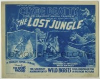 3c299 LOST JUNGLE chapter 8 TC '34 Clyde Beatty, World's Greatest Animal Trainer, fighting lion!