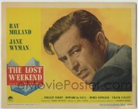 3c520 LOST WEEKEND LC #2 '45 best close up of alcoholic Ray Milland, directed by Billy Wilder!