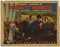 3c549 MR. SMITH GOES TO WASHINGTON LC '39 James Stewart roughed up by newspaper reporters, Capra!