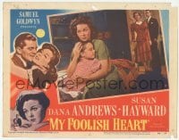 3c552 MY FOOLISH HEART LC #8 '50 Susan Hayward comforts little girl, based on J.D. Salinger story!