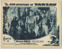3c559 NEW ADVENTURES OF TARZAN chapter 11 LC '35 Herman Brix surrounded by expedition members!
