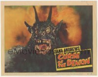 3c563 NIGHT OF THE DEMON LC #5 '57 best c/u of the wackiest monster from Hell, Curse of the Demon!
